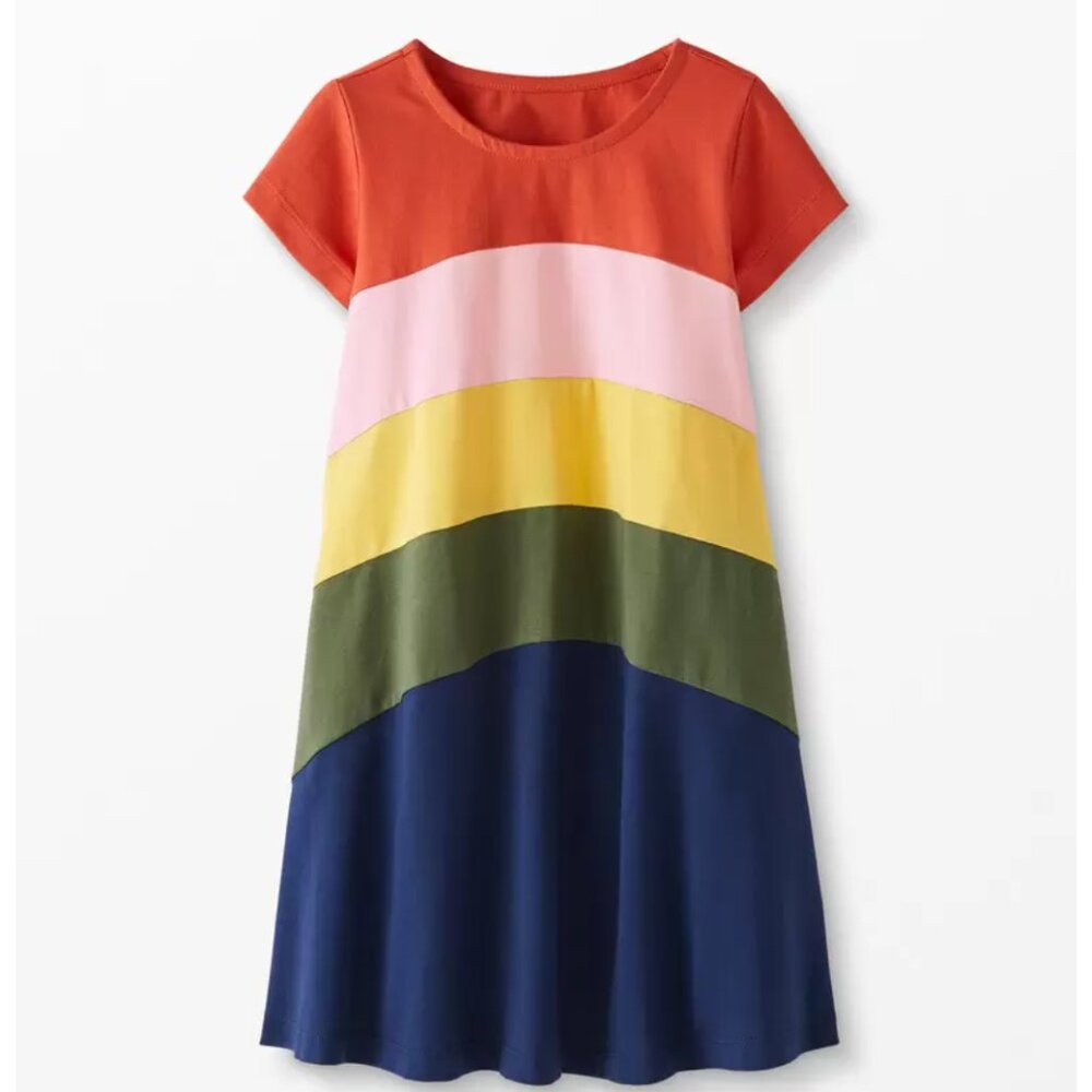 Never Worn Girls Hanna Andersson Dress Rainbow with Pockets! Size 8 🌈